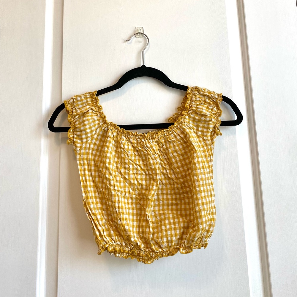 Yellow crop top